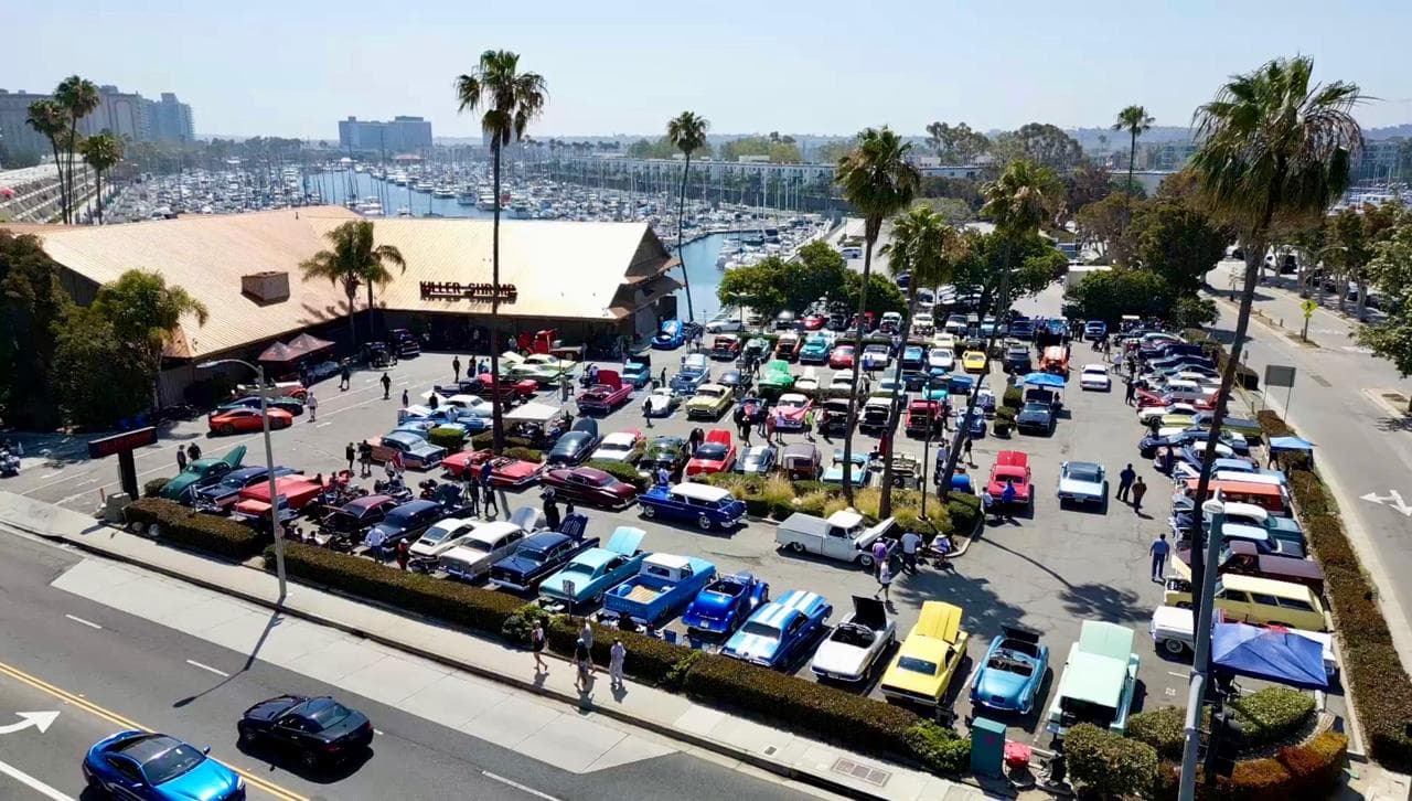 Killer Rides car show at Killer Shrimp Marina del Rey